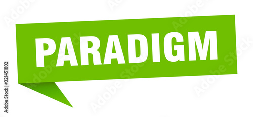 paradigm speech bubble. paradigm ribbon sign. paradigm banner