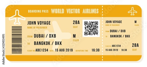 Vector boarding pass