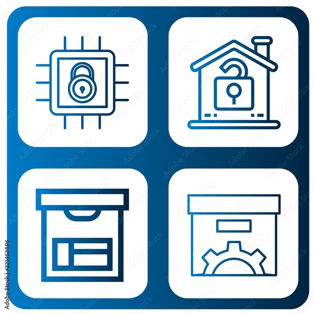 closed simple icons set closed simple icons set