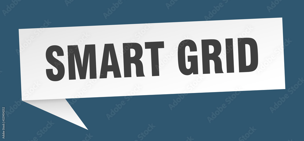 smart grid speech bubble. smart grid ribbon sign. smart grid banner