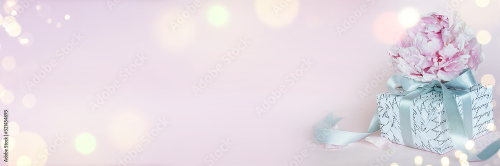 Spring background with peonia Spring background with peonia
