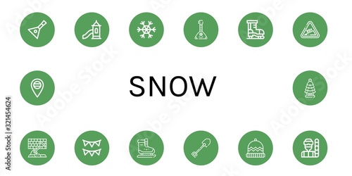 Set of snow icons