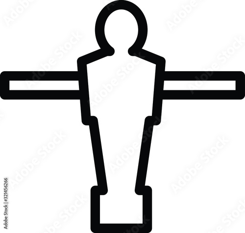 foosball icon, vector illustration