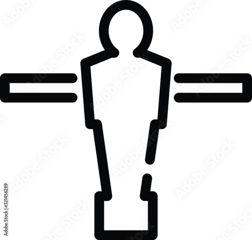 foosball icon, vector illustration