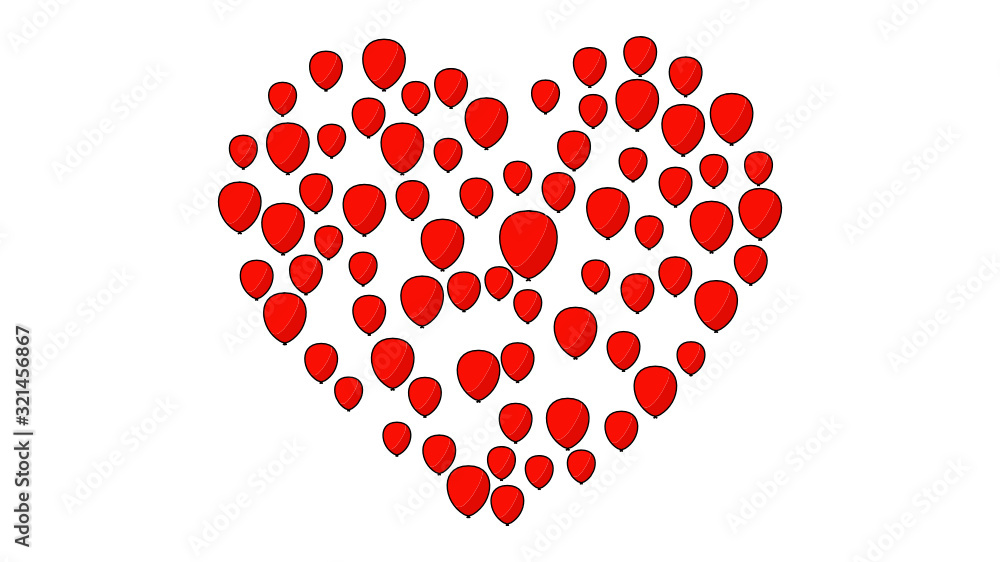 Heart Shaped Valentines Day Balloons Heart Shaped Valentines Day Balloons