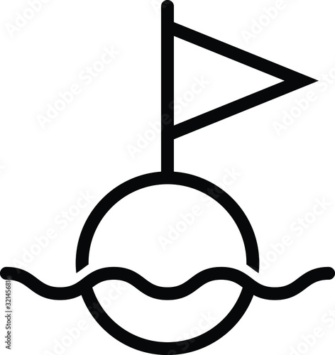 buoy icon, vector illustration