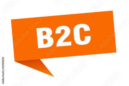 b2c speech bubble. b2c ribbon sign. b2c banner © Aquir