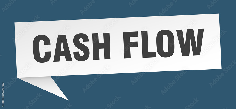 cash flow speech bubble. cash flow ribbon sign. cash flow banner