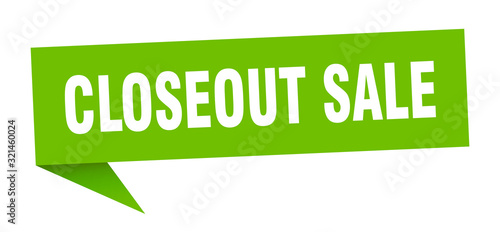 closeout sale speech bubble. closeout sale ribbon sign. closeout sale banner