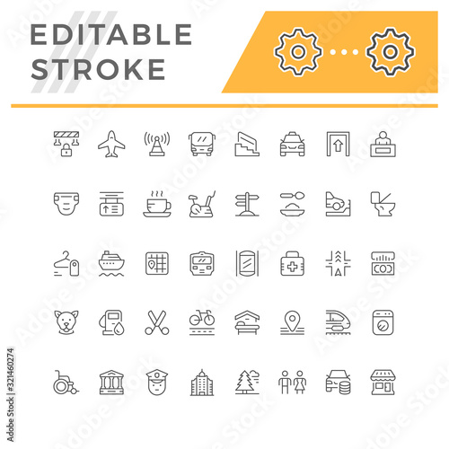 Set line icons of public navigation