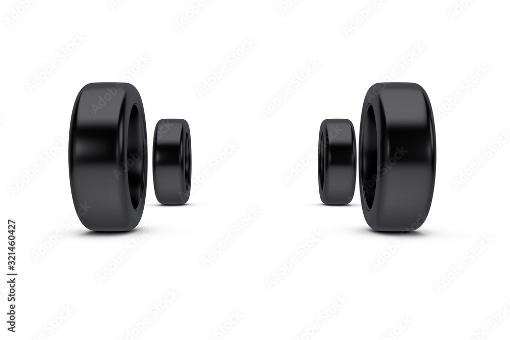 3D Rendering of Car Tire on White 3D Rendering of Car Tire on White