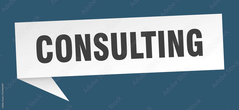 consulting speech bubble. consulting ribbon sign. consulting banner