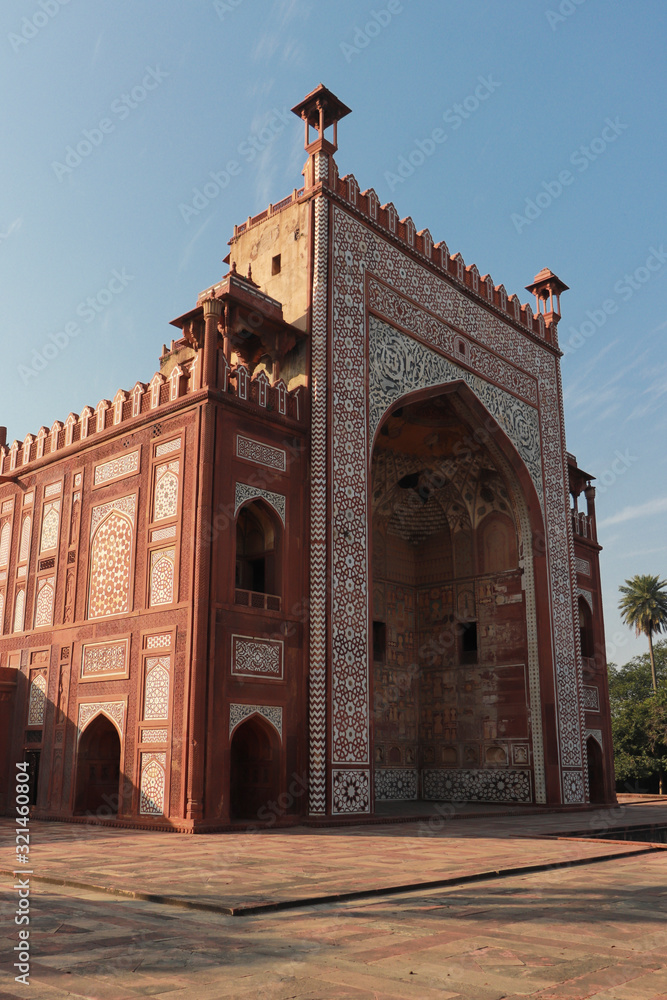 entrance to the akbar tomb Sikandra monument in Agra,india.