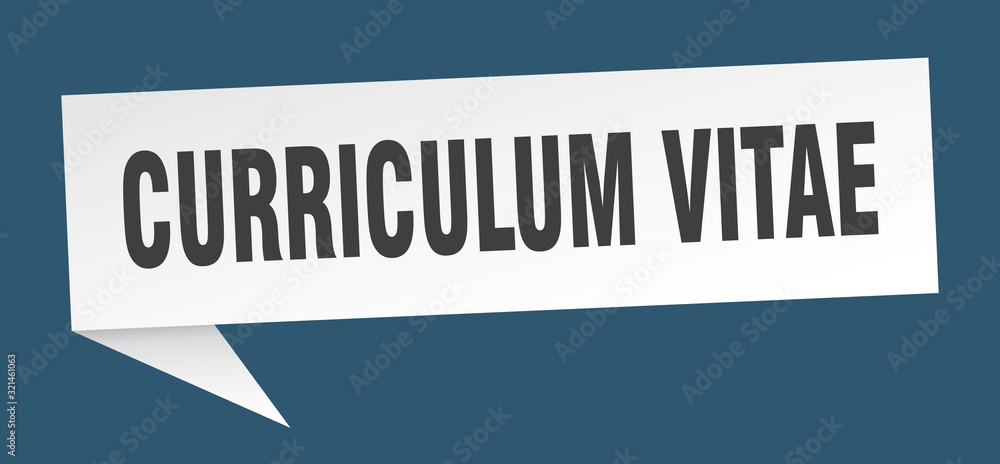 curriculum vitae speech bubble. curriculum vitae ribbon sign. curriculum vitae banner