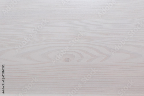 Table top view of birch wood texture in white pale color background photo