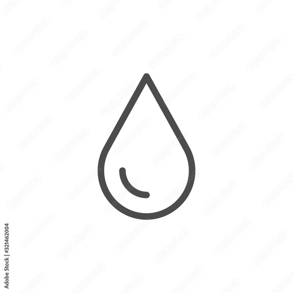 Water drop line outline icon Water drop line outline icon