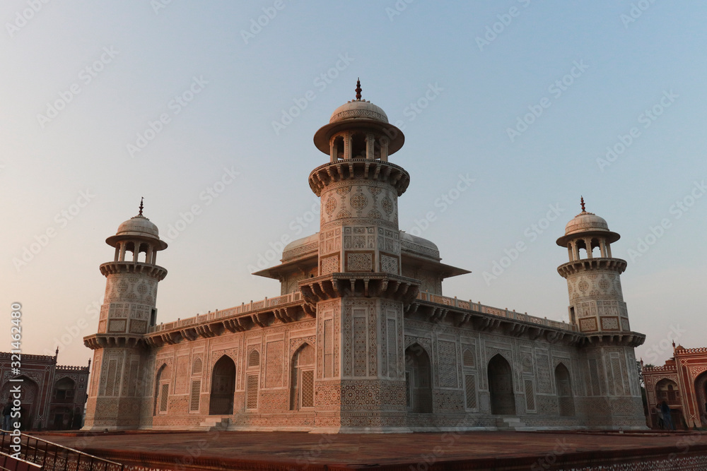 AGRA, INDIA - DEC 04, 2019: Itmad-Ud-Daulah Mausoleum