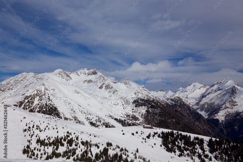 Fototapeta premium Jochtal Gitschberg Skigebiet Panorama