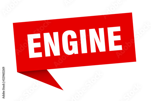 engine speech bubble. engine ribbon sign. engine banner