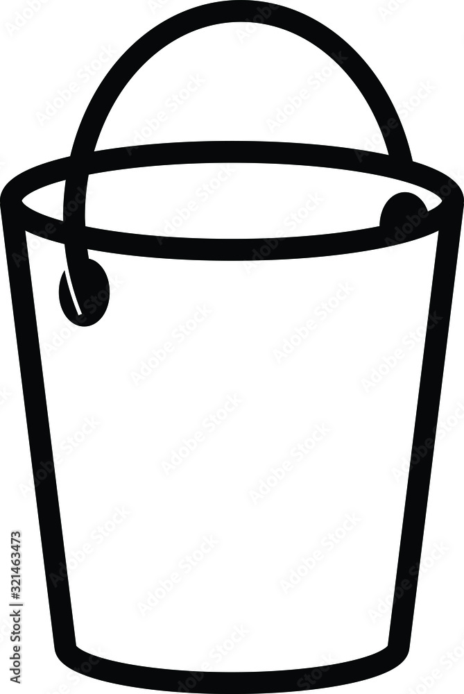 bucket water Icon, vector illustration bucket water Icon, vector illustration