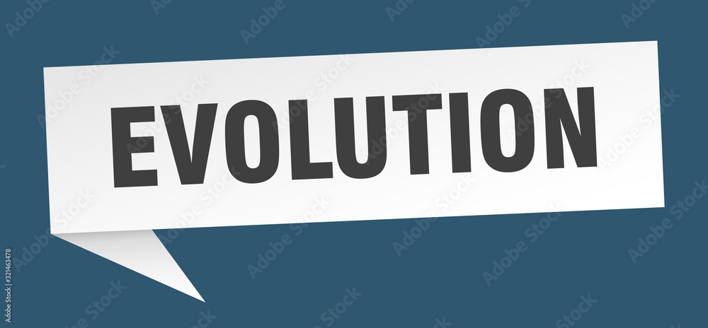 evolution speech bubble. evolution ribbon sign. evolution banner evolution speech bubble. evolution ribbon sign. evolution banner