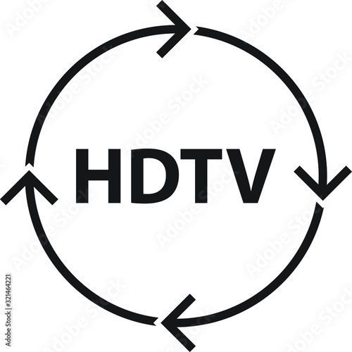 HDTV icon, vector illustration
