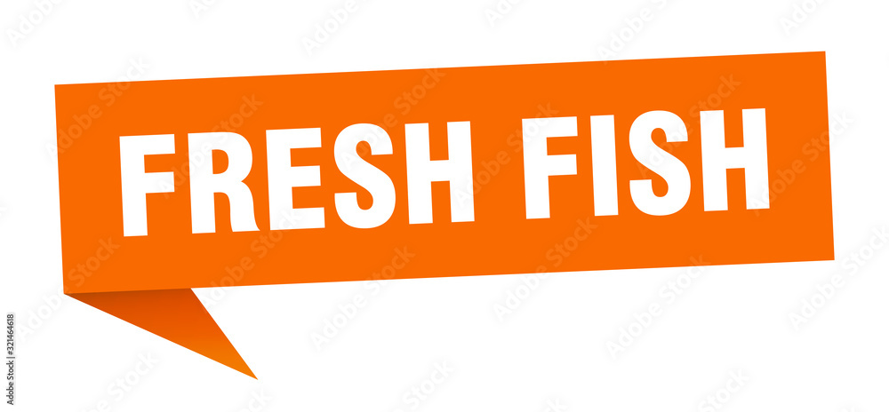 fresh fish speech bubble. fresh fish ribbon sign. fresh fish banner fresh fish speech bubble. fresh fish ribbon sign. fresh fish banner