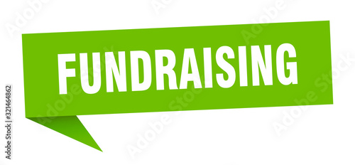 fundraising speech bubble. fundraising ribbon sign. fundraising banner