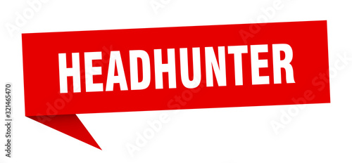headhunter speech bubble. headhunter ribbon sign. headhunter banner