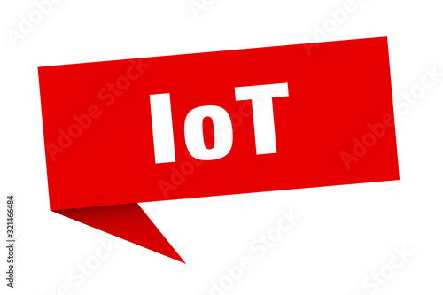 iot speech bubble. iot ribbon sign. iot banner