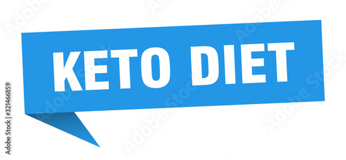 keto diet speech bubble. keto diet ribbon sign. keto diet banner
