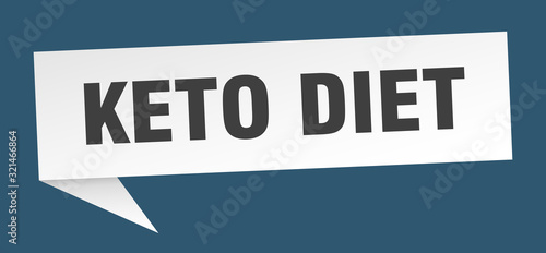 keto diet speech bubble. keto diet ribbon sign. keto diet banner