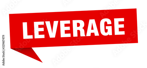 leverage speech bubble. leverage ribbon sign. leverage banner