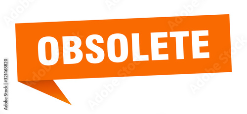 obsolete speech bubble. obsolete ribbon sign. obsolete banner