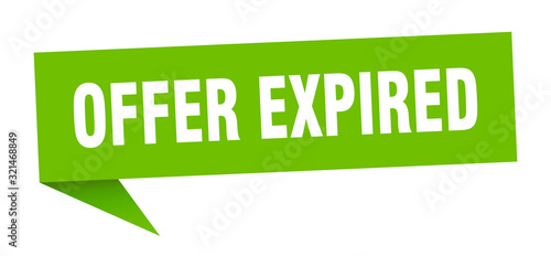 offer expired speech bubble. offer expired ribbon sign. offer expired banner