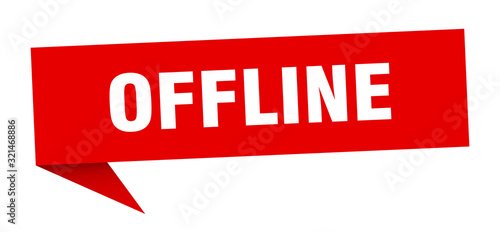 offline speech bubble. offline ribbon sign. offline banner