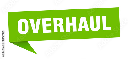 overhaul speech bubble. overhaul ribbon sign. overhaul banner