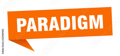 paradigm speech bubble. paradigm ribbon sign. paradigm banner