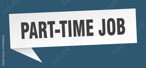 Fotografie part-time job speech bubble