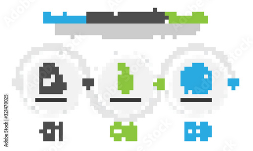 Set line Antifreeze canister, Gasoline pump nozzle and Oil railway cistern. Business infographic template. Vector