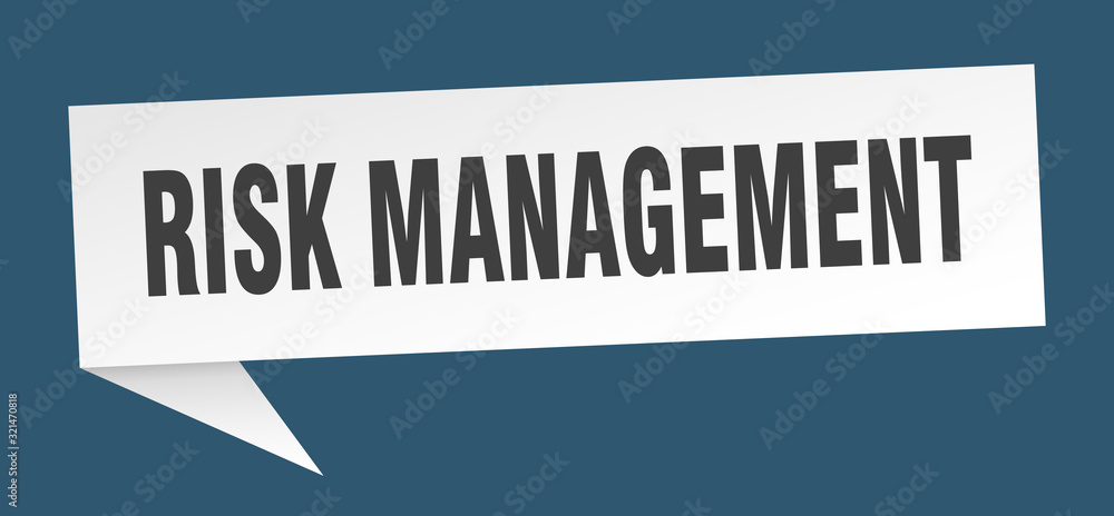 risk management speech bubble. risk management ribbon sign. risk management banner
