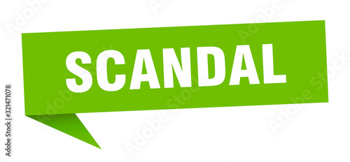 scandal speech bubble. scandal ribbon sign. scandal banner