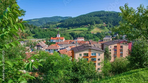 The European Village in the countryside hills of Ravne na Koroskem, Slovenia, photo