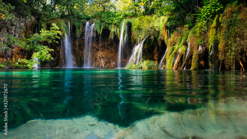 Plitvice lakes, Croatia. Beautiful place visited by thousands of tourists every year. 
