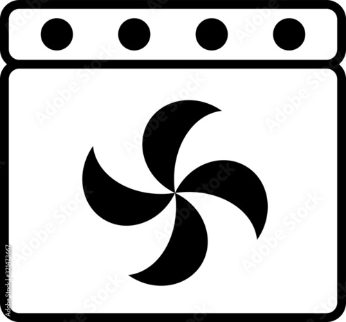 convection turbofan stove icon