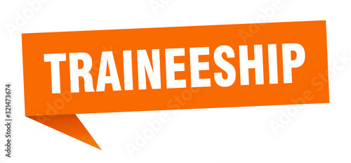 traineeship speech bubble. traineeship ribbon sign. traineeship banner