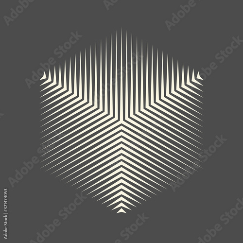 Abstract Cube Logo. Halfton...