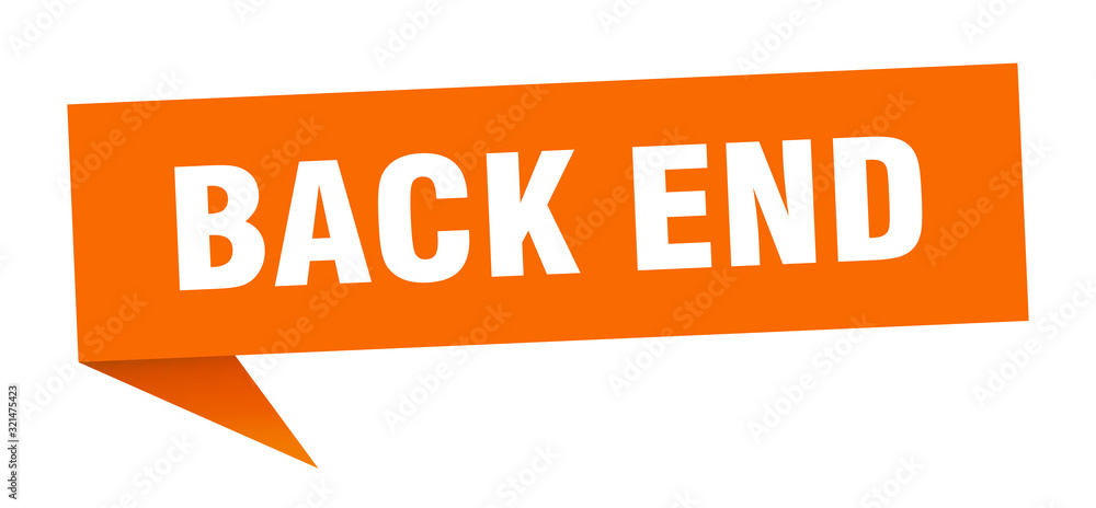 back end speech bubble. back end ribbon sign. back end banner back end speech bubble. back end ribbon sign. back end banner