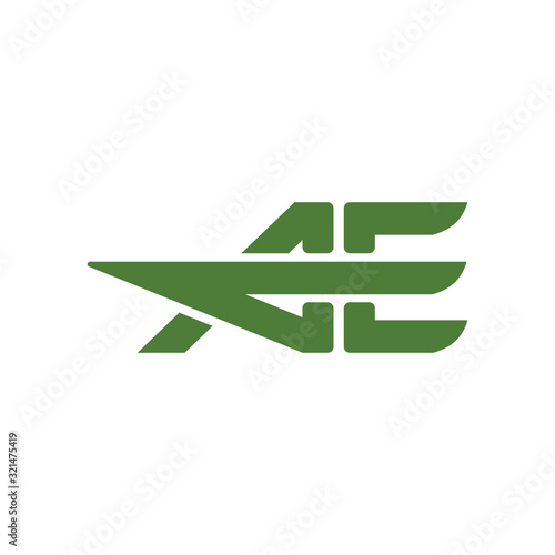 Initial letter ae or ea logo design template