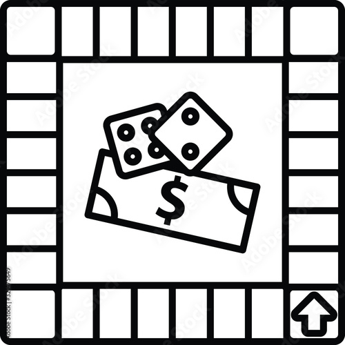 Board game icon, icon illustration